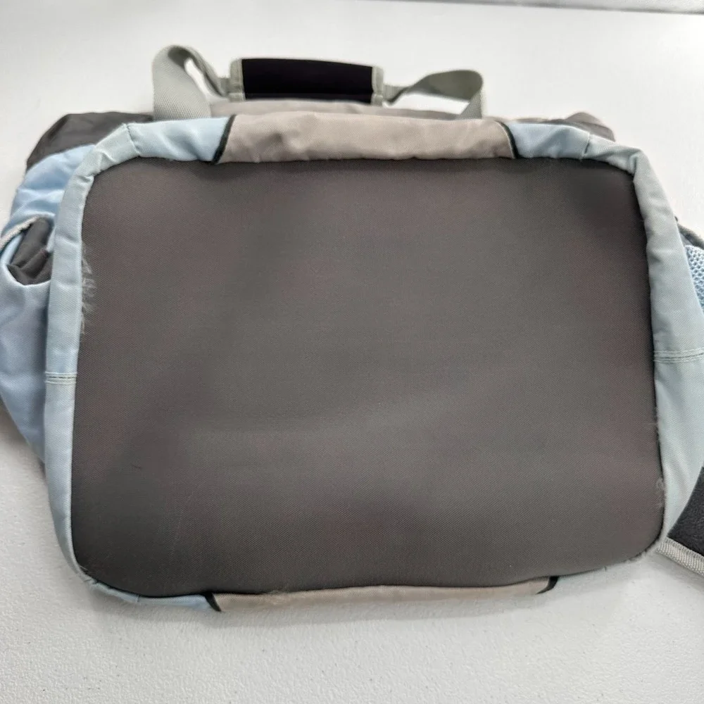 C9 By Champion Gray & Light Blue Gym Tote Bag With Adjustable Strap Duffle Cargo